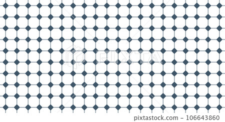 Vintage wall ceramic tiled seamless pattern. Black and white chequerwise squares background. Simple wall ceramic tiles. Kitchen or bathroom mosaic. Swimming pool floor. Architecture vector texture Vintage wall ceramic tiled seamless pattern. Black and white chequerwise squares background. Simple wall ceramic tiles. Kitchen or bathroom mosaic. Swimming pool floor. Architecture vector texture 106643860