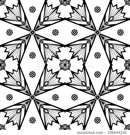 Seamless pattern. Vintage decorative elements. Hand drawn background. Islam, Arabic, Indian, bohemian,ottoman motifs. Perfect for printing on fabric or paper. 106644205