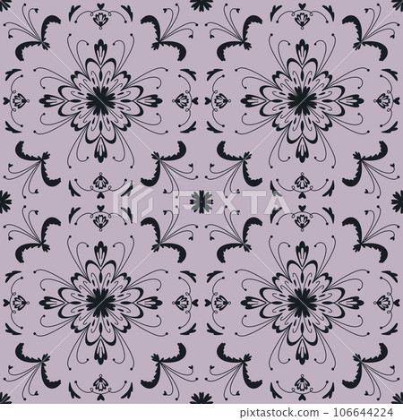 Seamless pattern. Vintage decorative elements. Hand drawn background. Islam, Arabic, Indian, bohemian,ottoman motifs. Perfect for printing on fabric or paper. 106644224