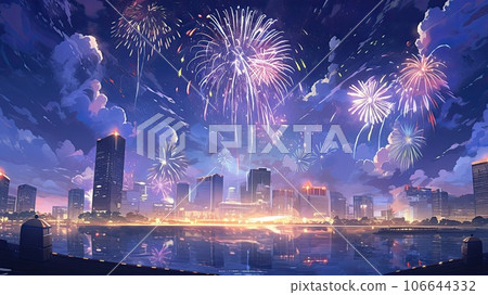 城市建築和煙花_1 生成式人工智能 106644332