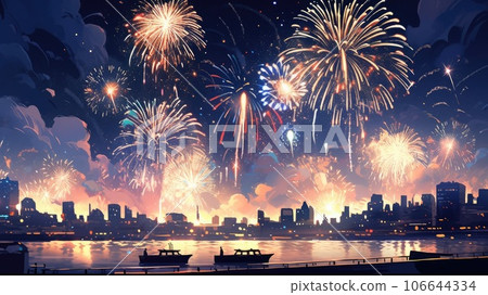 城市建築和煙花_2 生成式人工智能 106644334