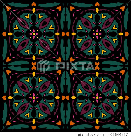Seamless pattern. Vintage decorative elements. Hand drawn background. Islam, Arabic, Indian, bohemian,ottoman motifs. Perfect for printing on fabric or paper. 106644567