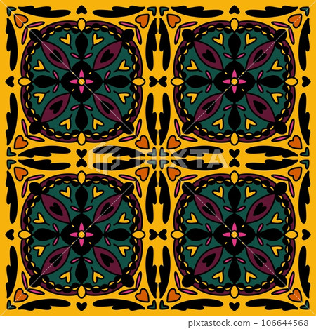 Seamless pattern. Vintage decorative elements. Hand drawn background. Islam, Arabic, Indian, bohemian,ottoman motifs. Perfect for printing on fabric or paper. 106644568