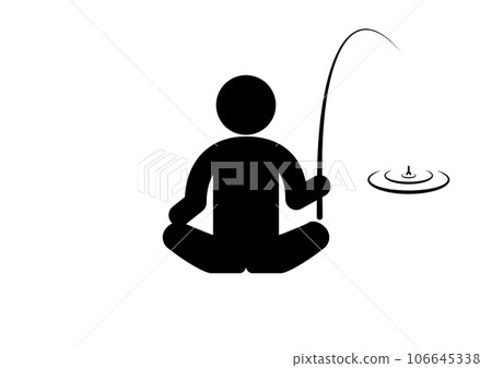 享受悠閒愛好釣魚的象形圖 享受悠閒愛好釣魚的象形圖 106645338