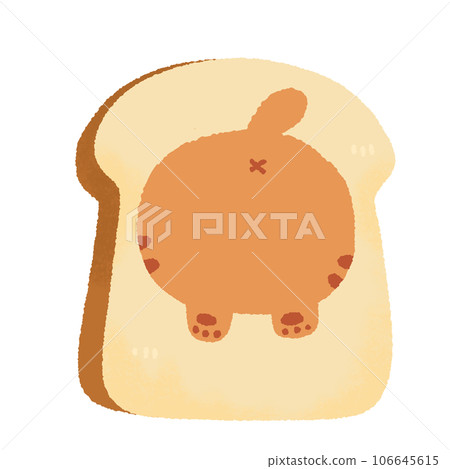 Bread bun cat neko pang kawaii cute food 106645615