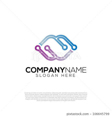 Vector technology FF or F letter logo 106645799