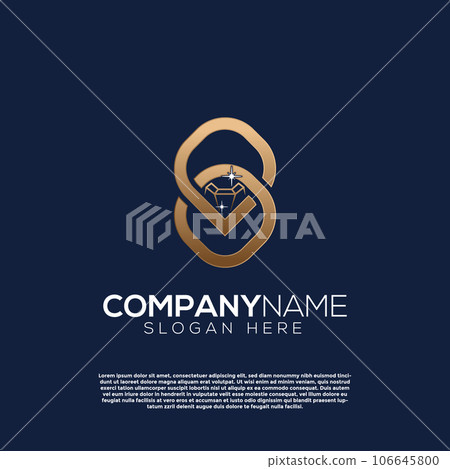 Vector gradient diamond logo. Creative logo inspiration 106645800