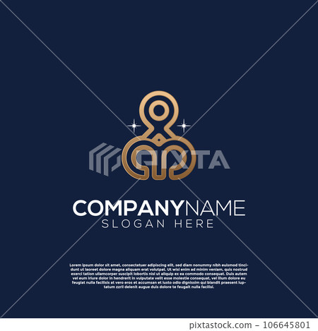 Vector infinite M letter logo Vector infinite M letter logo 106645801