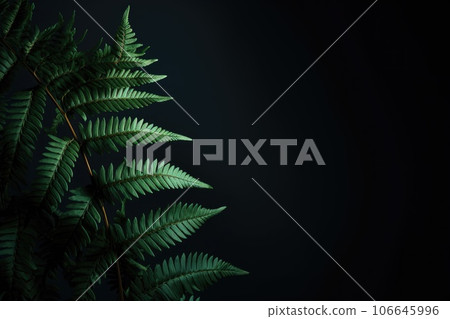 Fern leaves on a dark background Fern leaves on a dark background 106645996