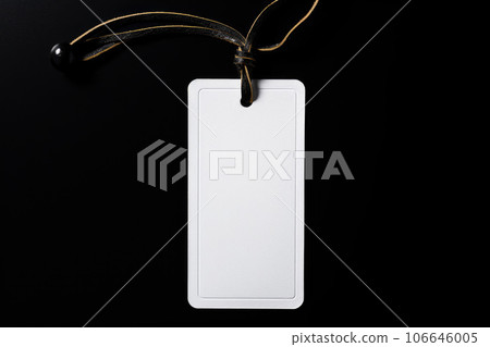 Layout of a white empty tag Layout of a white empty tag 106646005