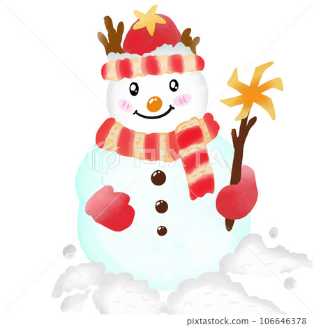 snowman with star 106646378