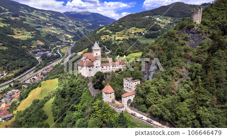 Northern Italy travel and landmarks. majestic medieval castle Trostburg - The South Tyrolean Castles Museum in Valle Isacro 106646479