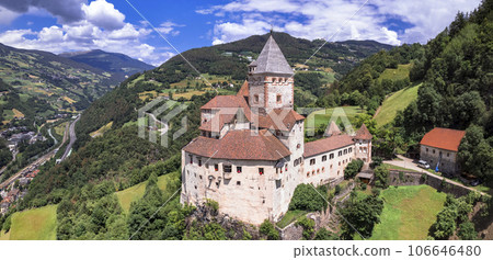 Northern Italy travel and landmarks. majestic medieval castle Trostburg - The South Tyrolean Castles Museum in Valle Isacro 106646480