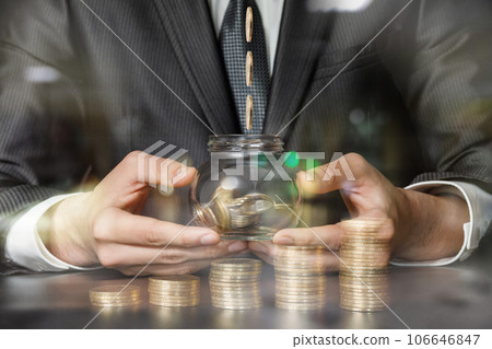 Concept of savings of finance for a successful business. Concept of savings of finance for a successful business. 106646847