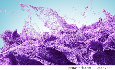 Abstract sandy wave splash fly in the air on colour background.  106647472