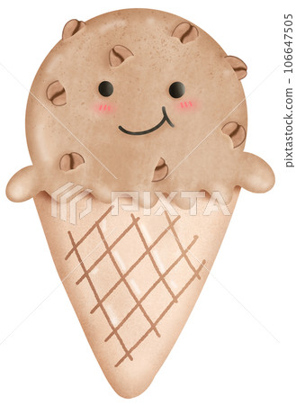 Coffee ice cream 106647505