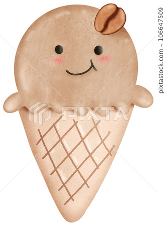 Coffee ice cream 106647509