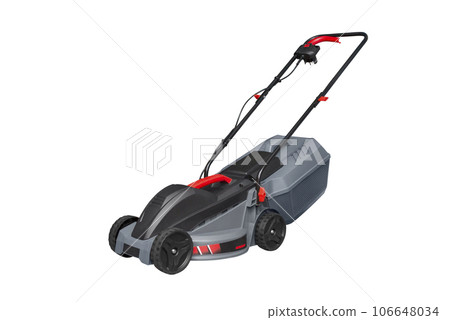Lawn mower isolated on white background. Lawn mower 106648034