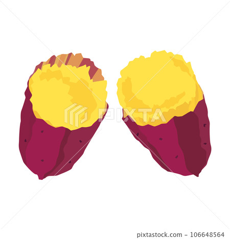 Hot roasted sweet potato illustration_Beni Azuma 106648564
