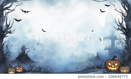 Halloween watercolor background 106648775