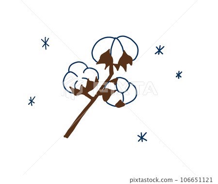Illustration of cotton flowers Illustration of cotton flowers 106651121