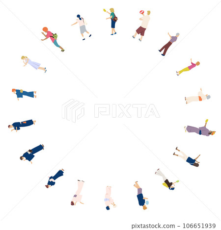 多國舞蹈人圓形框架2 106651939