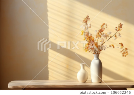 Furniture design, traditional style, minimalistic, close to a table. Generative AI Furniture design, traditional style, minimalistic, close to a table. Generative AI 106652246