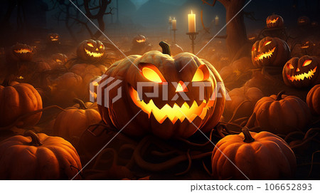 Enchanted Pumpkin Gala: Glowing Jack-o'-Lantern Gathering 106652893