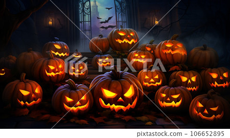 Enchanted Pumpkin Gala: Glowing Jack-o'-Lantern Gathering Enchanted Pumpkin Gala: Glowing Jack-o'-Lantern Gathering 106652895