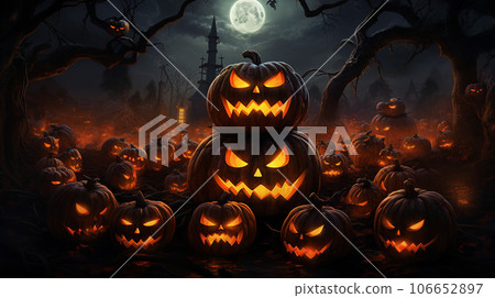 Enchanted Pumpkin Gala: Glowing Jack-o'-Lantern Gathering Enchanted Pumpkin Gala: Glowing Jack-o'-Lantern Gathering 106652897