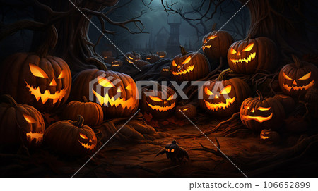 Enchanted Pumpkin Gala: Glowing Jack-o'-Lantern Gathering Enchanted Pumpkin Gala: Glowing Jack-o'-Lantern Gathering 106652899