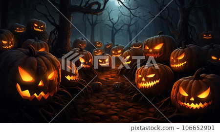 Enchanted Pumpkin Gala: Glowing Jack-o'-Lantern Gathering Enchanted Pumpkin Gala: Glowing Jack-o'-Lantern Gathering 106652901