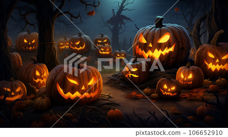 Enchanted Pumpkin Gala: Glowing Jack-o'-Lantern Gathering Enchanted Pumpkin Gala: Glowing Jack-o'-Lantern Gathering 106652910