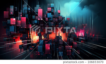 Digital Dreamscape: Glitchy Pixel Patterns 106653070