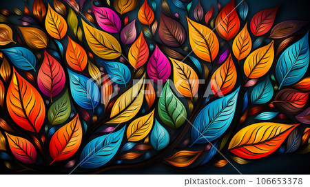 Botanical Serenity: Lush and Vibrant Floral Pattern 106653378