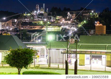 [Gunma Prefecture] Annaka Station/factory night view 106653569