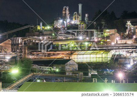 [Gunma Prefecture] Annaka Station/factory night view 106653574