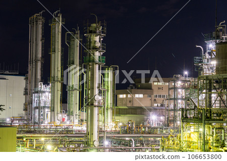 《群馬縣》安中市工廠夜景 106653800