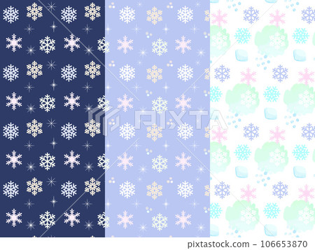 Winter seamless pattern illustration set with beautiful snowflakes Winter seamless pattern illustration set with beautiful snowflakes 106653870