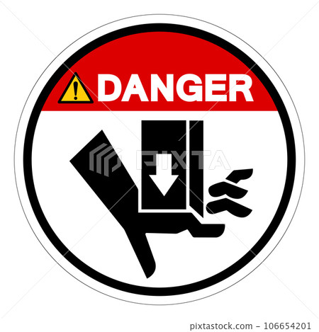 Danger Crush Force From Above Symbol Sign, Vector Illustration, Isolate On White Background Label .EPS10 Danger Crush Force From Above Symbol Sign, Vector Illustration, Isolate On White Background Label .EPS10 106654201