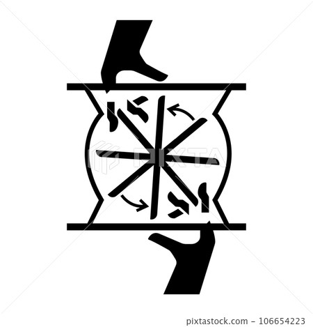 Cutting of Fingers Rotating Blade Black Icon ,Vector Illustration, Isolate On White Background Label. EPS10 Cutting of Fingers Rotating Blade Black Icon ,Vector Illustration, Isolate On White Background Label. EPS10 106654223