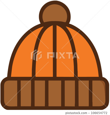 Winter hat icon isolated on white background. Winter hat icon. Vector illustration for autumn Generative AI 106654772