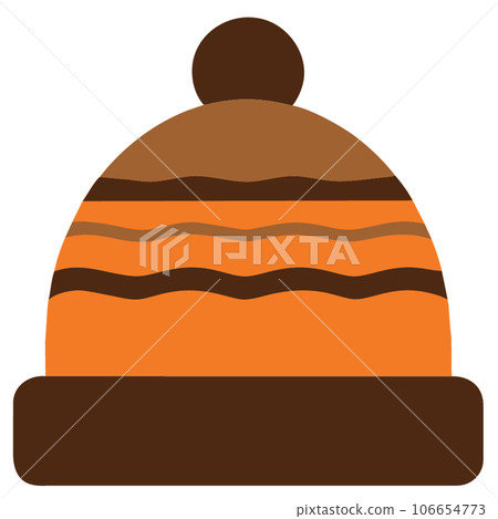 Winter hat flat icon. Vector colorful illustration for autumn Generative AI 106654773