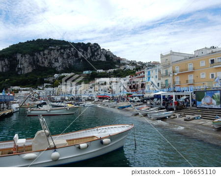 Marina Grande, a commercial port on the island of Capri, Italy Marina Grande, a commercial port on the island of Capri, Italy 106655110