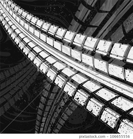Abstract tire track grunge black background Abstract tire track grunge black background 106655556