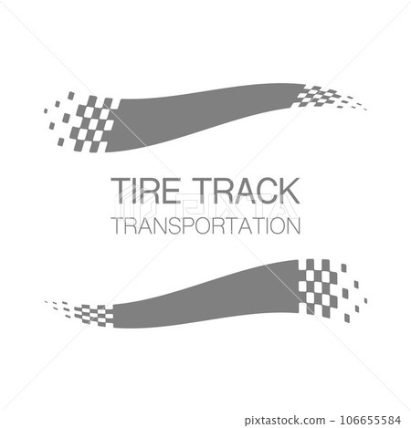 Abstract warp race track checkered flag 106655584