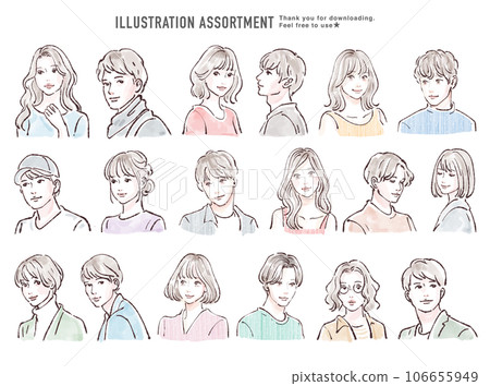 人物插畫素材集 人物插畫素材集 106655949