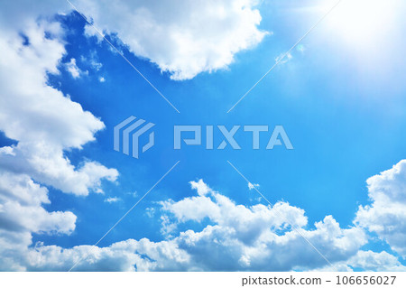 Summer blue sky and white clouds Summer blue sky and white clouds 106656027