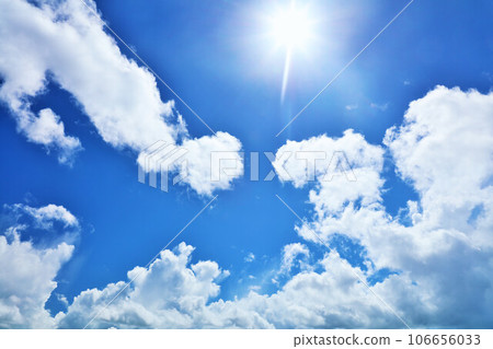 Summer blue sky and white clouds 106656033