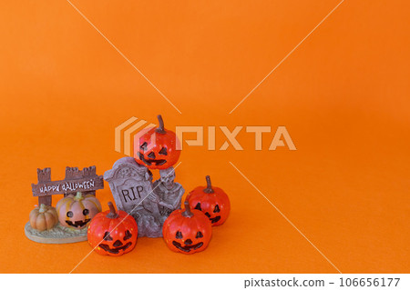 Halloween image with orange background 106656177